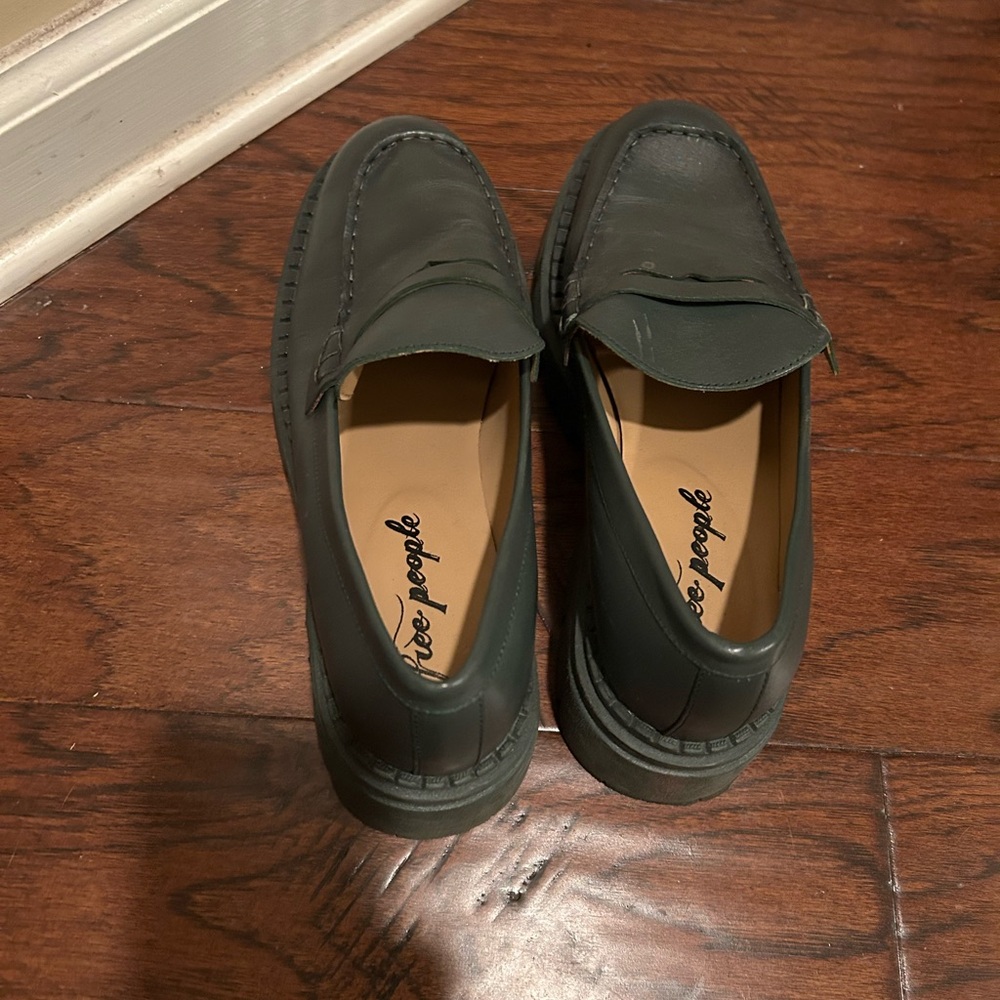 Free people chunky midi platform loafers
